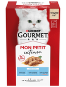GOURMET Mon Petit Intense Fish Variety with Cod, Sardine & Salmon Adult Wet Cat Food 6x50g