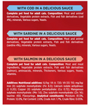 GOURMET Mon Petit Intense Fish Variety with Cod, Sardine & Salmon Adult Wet Cat Food 6x50g